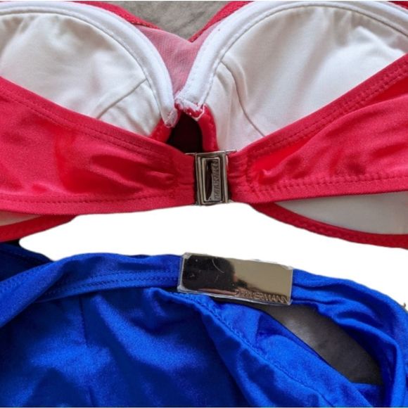 ZIMMERMANN Separates Sculpt Crimson/Cobalt Bikini NWOT - Picture 8 of 10